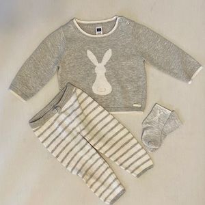 Janie and Jack Knit Bunny Outfit 6-12 mo.